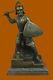 Signé Original Kamiko Japonais Samouraï Guerrier Bronze Marbre Sculpture Lourd