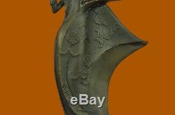 Signé Original Kassin Un Hommage Pour Erte Bronze Sculpture Marbre Figurine Déco