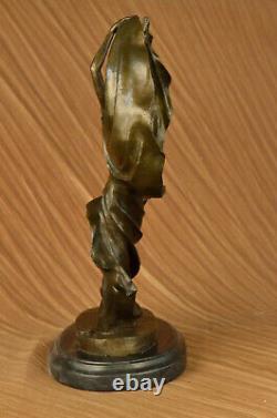 Signé Original Tango Dancer Spéciale Patine Bronze Marbre Base Sculpture Décor
