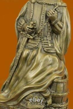 Signé Original Zengh Reine Elizabeth I Royal Marbre Base Sculpture Statue Cadeau