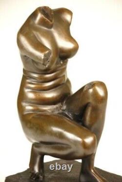 Signé Vénus De Milo Chair Femelle Bronze Marbre Base Sculpture Figurine