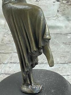 Signée Chiparus Érotique Pose Danseuse Bronze Sculpture Statue Marbre Figurine