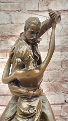 Signée Degas Tango Danseuse Passion Danse Bronze Marbre Sculpture Art Déco
