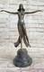 Sign&eacute;e Descomps Ventre Danseuse Bronze Marbre Sculpture Fonte Figurine Ouvre