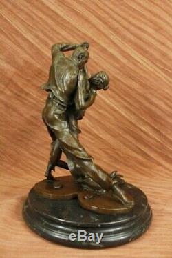 Signée Edgar Degas Tango Danseuse Passion Danse Bronze Marbre Sculpture Statue D