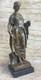 Sign&eacute;e Fran&ccedil;ais Bronze Sculpture Par Moreau &Eacute;rotique Art D&eacute;co Marbre Socle D&eacute;cor