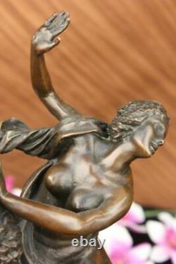 Signée Giambologna Viol De The Sabine Femme Bronze Marbre Base Mythique Figurine
