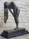 Sign&eacute;e Haute Qualit&eacute; Art D&eacute;cor Bronze Chair Fille Marbre Statue Par Aldo Vitaleh