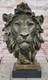 Sign&eacute;e Milo Africain M&acirc;le Lion Buste Bronze Marbre Sculpture Statue Figurine