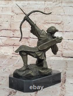 Signée Original Kamiko Japonais Samouraï Guerrier Bronze Marbre Sculpture Statue