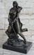 Sign&eacute;e Original Rigide Amazone Guerrier Bronze Sculpture Statue Marbre Figurine