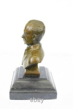 Signée Original Vladimir Poutine Buste Bronze Statue Marbre Sculpture Figurine