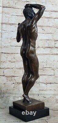 Signée Rodin Chair Mâle Bronze Marbre Sculpture Figurine Art Déco Décor Maison