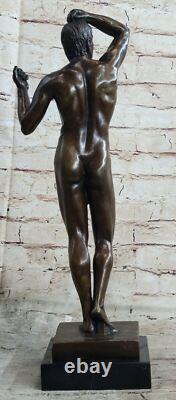 Signée Rodin Chair Mâle Bronze Marbre Sculpture Figurine Art Déco Domestique