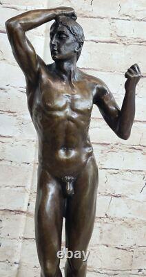 Signée Rodin Chair Mâle Bronze Marbre Sculpture Figurine Art Déco Domestique