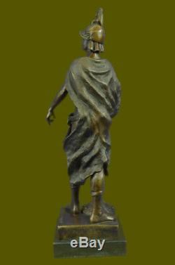 SignéePicaultRomain Soldat Buste Bronze Sculpture Marbre Base Art Solde