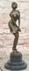 Statue Bronze Sign&eacute;e Preiss Bedtime Girl Sur Socle Marbre
