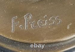 Statue Bronze Signée Preiss Bedtime Girl sur Socle Marbre