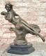 Statue Sculpture Bronze Art Nouveau Femme Nue Sign&eacute;e Milo Base En Marbre
