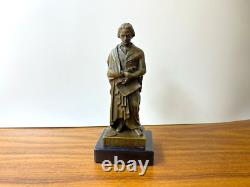 Statue en bronze Beethoven sur socle en marbre noir d'après François Truphème
