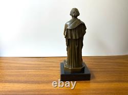 Statue en bronze Beethoven sur socle en marbre noir d'après François Truphème