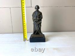 Statue en bronze Beethoven sur socle en marbre noir d'après François Truphème