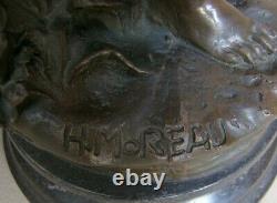 Superbe grand bronze sur marbre XIXème Ange signé Hippolyte MOREAU