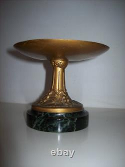 Vide poche baguier en bronze et marbre signé FRECOURT