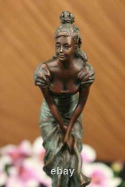 Vintage Bronze Sculpture Art Déco Figurine Signe Figurine Marbre Milo Décor