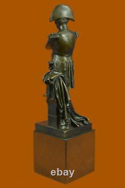 Vintage Rare Signé Bronze Napoléon Bonaparte Buste Statue Sculpture Marbre Solde