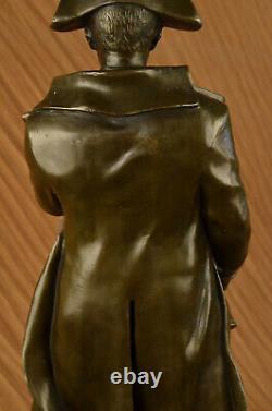 Vintage Signé Bronze Napoléon Bonaparte Buste Statue Sculpture Marbre Base Deal